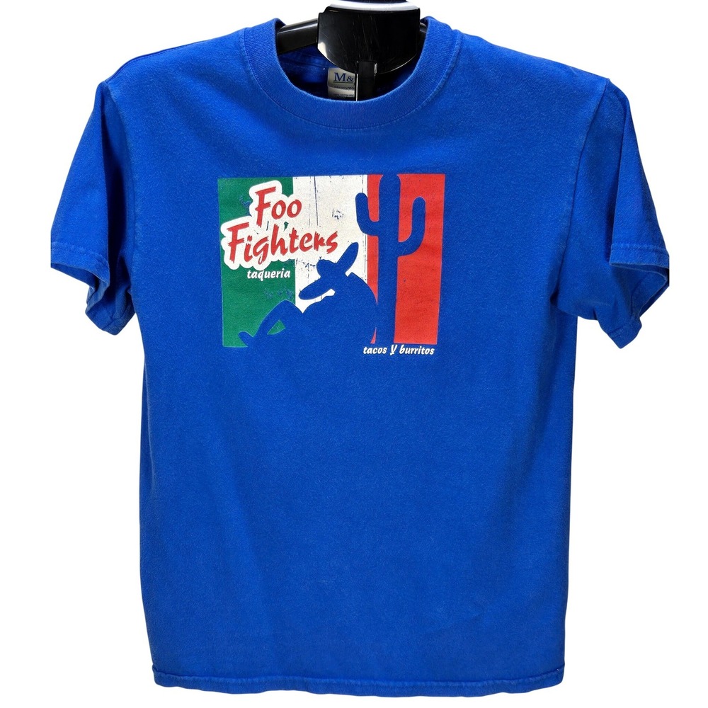 Men's Y2K Rare Small Foo Fighters 2003 Tour Taqueria Graphic T-Shirt M&O Knits